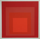 Josef Albers # HOMMAGE TO THE SQUARE, Red # ca. 1977, original silkscreen, mint