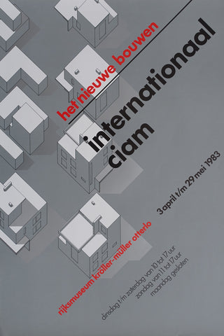 Wim Crouwel, Kroller Muller # INTERNATIONAAL CIAM # poster, 1983, nm
