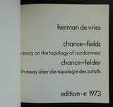 Herman de Vries # CHANCE FIELDS # 1973, nm++