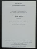 Printshop # HARRIE GERRITZ # invitation, 1989, nm+