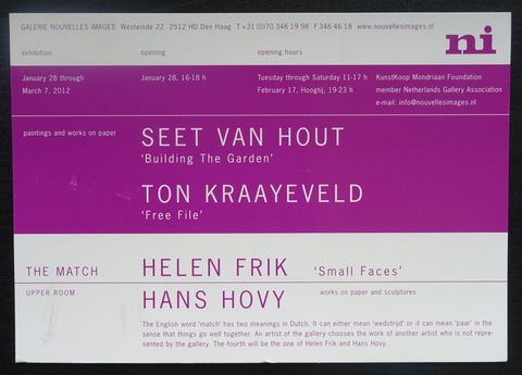Nouvelles Images # SEET VAN HOUT/ Ton Kraayeveld # 2012, invitation, nm++