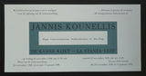 Haags Gemeentemuseum/ Stedelijk Museum Amsterdam # JANNIS KOUNELLIS # invitation, Lebbink, 1990, mint-