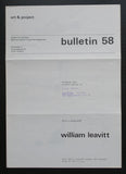 Art & Project # WILLIAM LEAVITT, Bulletin 58 # 1972, mint--