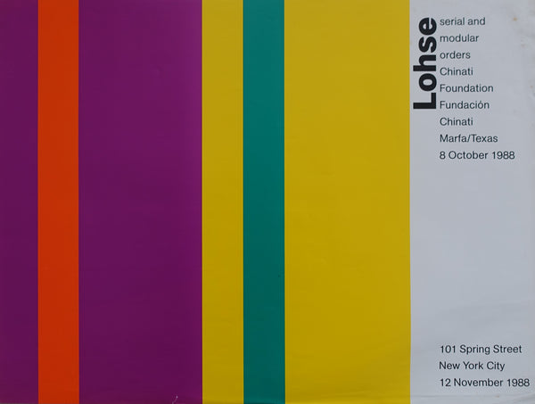 Exhibition Poster Lohse Modular and Serial Orders offers 1976 Edited.