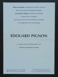 Centre Georges Pompidou # EDOUARD PIGNON # invitation, 1990, nm