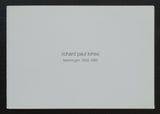 Kunstcentrum Badhuis # RICHARD PAUL LOHSE # invitation, 1983, mint