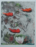 Ardy Struwer, original lithograph # RED PEPPERS # ca. 1990, mint