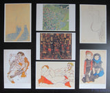 Egon Schiele and Gustav Klimt # set of 7 POSTCARDS # mint