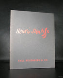 Paul Rosenberg & Co, New York # HENRI MATISSE # 1954, nm