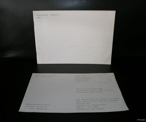 Schmidt Bank Galerie , Rubens, Krachts, Badur# KONSTRUKTIV KONKRET 2 #1981, nm