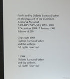 Galerie Barbara Farber # DEATH POEMS#ed. of 250 copies, artist book, SIGNED,mint