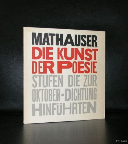 Zdenek Mathauser# KUNST der POESIE# typography,1967, nm