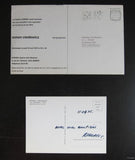 Roman Cieslewicz # SERIGRAPHIES  1975, invitation and signed card, nm