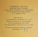 Cargo 3 # JEAN MESSAGIER # 1984, Bordas, ed. 200 , numbered 81, MINT