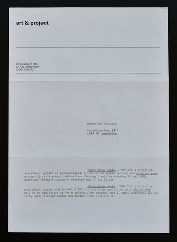 Art & Project # NICHOLAS POPE , invitation # 1978, mint--