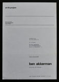 Art & Project # BEN AKKERMAN # invitation, 1976, mint-