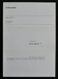 Art & Project # BEN AKKERMAN # invitation, 1981, mint-