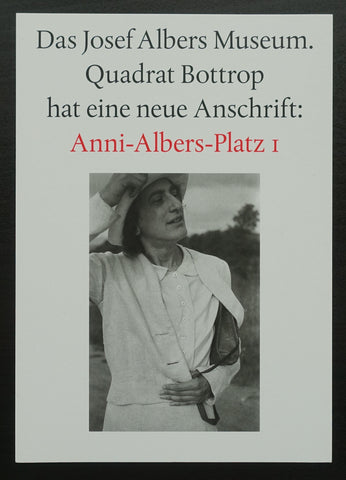 Josef Albers Museum # ANNI ALBERS photo, Change of Address # card, mint