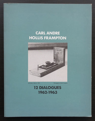 Carl Andre / Hollis Frampton # 12 DIALOGUES 1962-1963 # 1980, nm++
