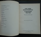 Carl Andre / Hollis Frampton # 12 DIALOGUES 1962-1963 # 1980, nm++