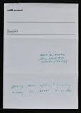 Art & Project # TOMAS RAJLICH # handwritten inv, 1971, nm++