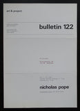 Art & Project # NICHOLAS POPE, Bulletin 122 # 1981, mint--