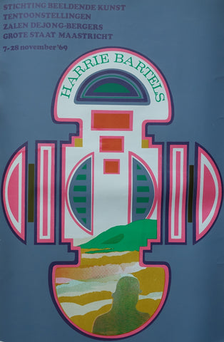 Zalen de Jong Bergers # HARRIE BARTELS # 1969, zeefdruk, nm+