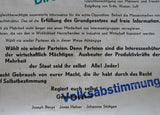 Joseph Beuys # Parteien -WAHLVERWEIGERUNG # 1970, nm