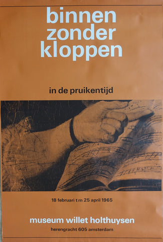 Wim Crouwel , Museum Willet Holthuysen # BINNEN ZONDER KLOPPEN # 1965, B