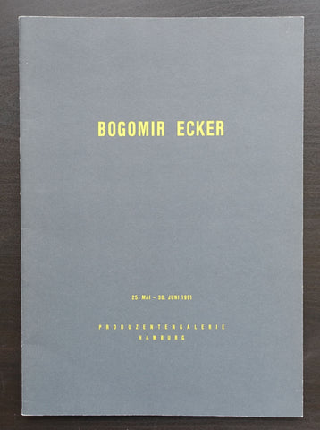 Produzentengalerie Hamburg # BOGOMIR ECKER # 1991, nm