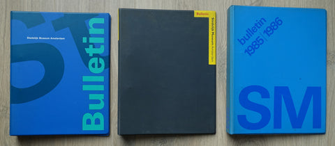 Stedelijk Museum # SET OF 3 BULLETIN BINDERS # Crouwel designed, 70's/80's, nm++