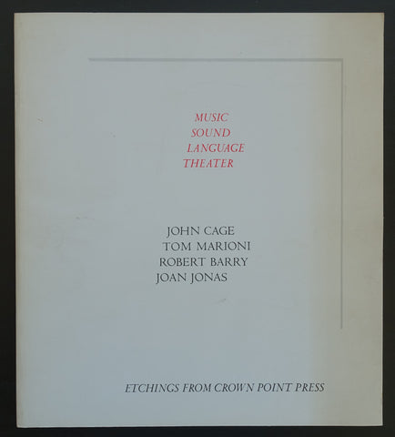 Crown Point Press # CAGE , MARIONI, ROBERT BARRY, JOAN JONAS # 1980, nm