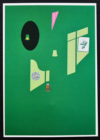 Waddington Galleries # PATRICK CAULFIELD # invitation, 1989, mint--