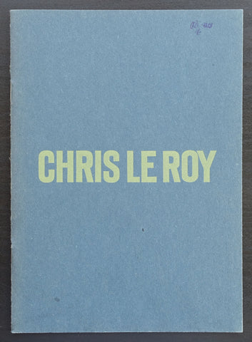 Gemeentemuseum Arnhem # CHRIS LE ROY # 1963, nm+