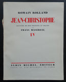 Frans Masereel # JEAN CHRISTOPHE , vol 4# 1927, numbered, nm
