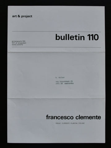 Art & Project # FRANCESCO CLEMENTE, Bulletin 110 # 1979, mint-