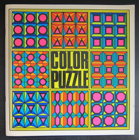 Ruth Heller# COLOR AND PUZZLE#60's Troubador book , incl. 2 board games, 1971,nm