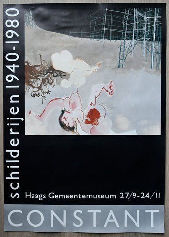 Haags Gemeentemuseum # CONSTANT, New Babylon # A1 poster, 1980, nm+