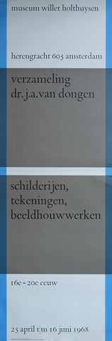 Wim Crouwel, Museum Willet-Holthuysen # VERZAMELING van DONGEN # poster, 1968, B