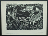Johan Dijkstra #CONCOURS HIPPIQUE # original woodcut print, ca. 1925, mint-