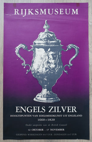 Rijksmuseum # ENGELS ZILVER # poster, 1958, B--