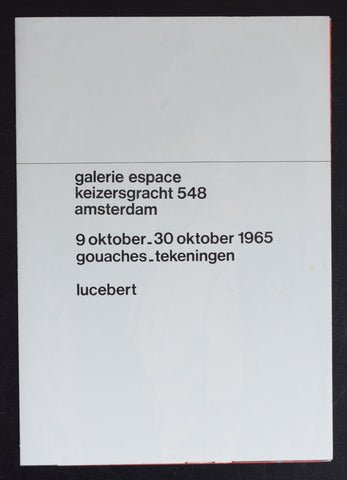 galerie espace  # LUCEBERT # 1965, mint-