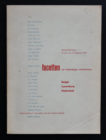 Haags Gemeentemuseum ( Sandberg design) # FACETTEN # 1949, nm