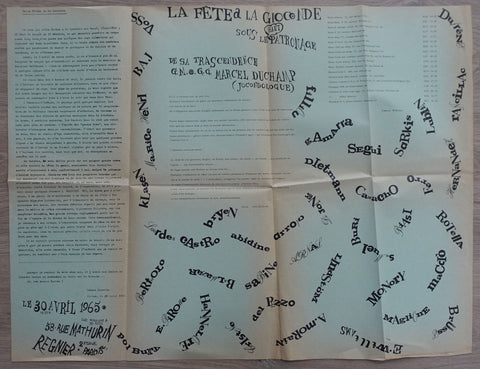 Emmett Williams, Marcel Duchamp, Regnier # LE FETE A LA GIOCONDE # 1965