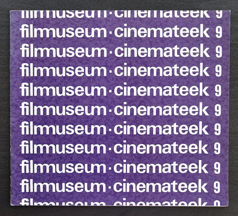 design Nico Diemer # FILMMUSEUM CINEMATEEK 9 # 1971, mint-