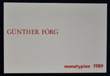 Muhka Gent # GÜNTHER FÖRG, Monotypien # invitation card, 1989, mint