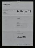 Art & Project # Rainer Giese, GIESE IMI, Bulletin 12 # 1969, nm++