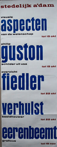 Stedelijk Museum, Willem Sandberg # PHILIP GUSTON ao # poster, 1962, b--