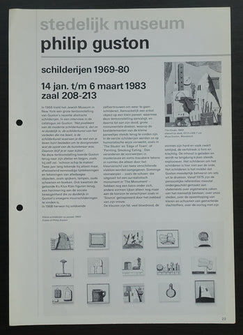 Stedelijk Museum # PHILIP GUSTON # 1983, nm
