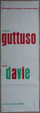 Stedelijk Museum , Willem Sandberg # GUTTUSO & DAVIE # poster,  1962, B